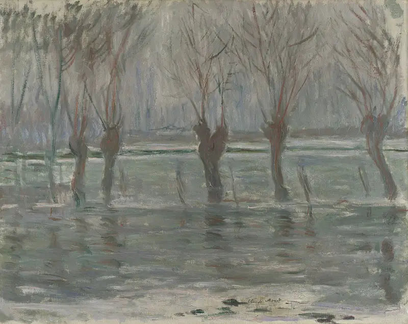 Reproduction du tableau « L'inondation - Claude Monet » par Alpha Reproduction en peinture à l’huile