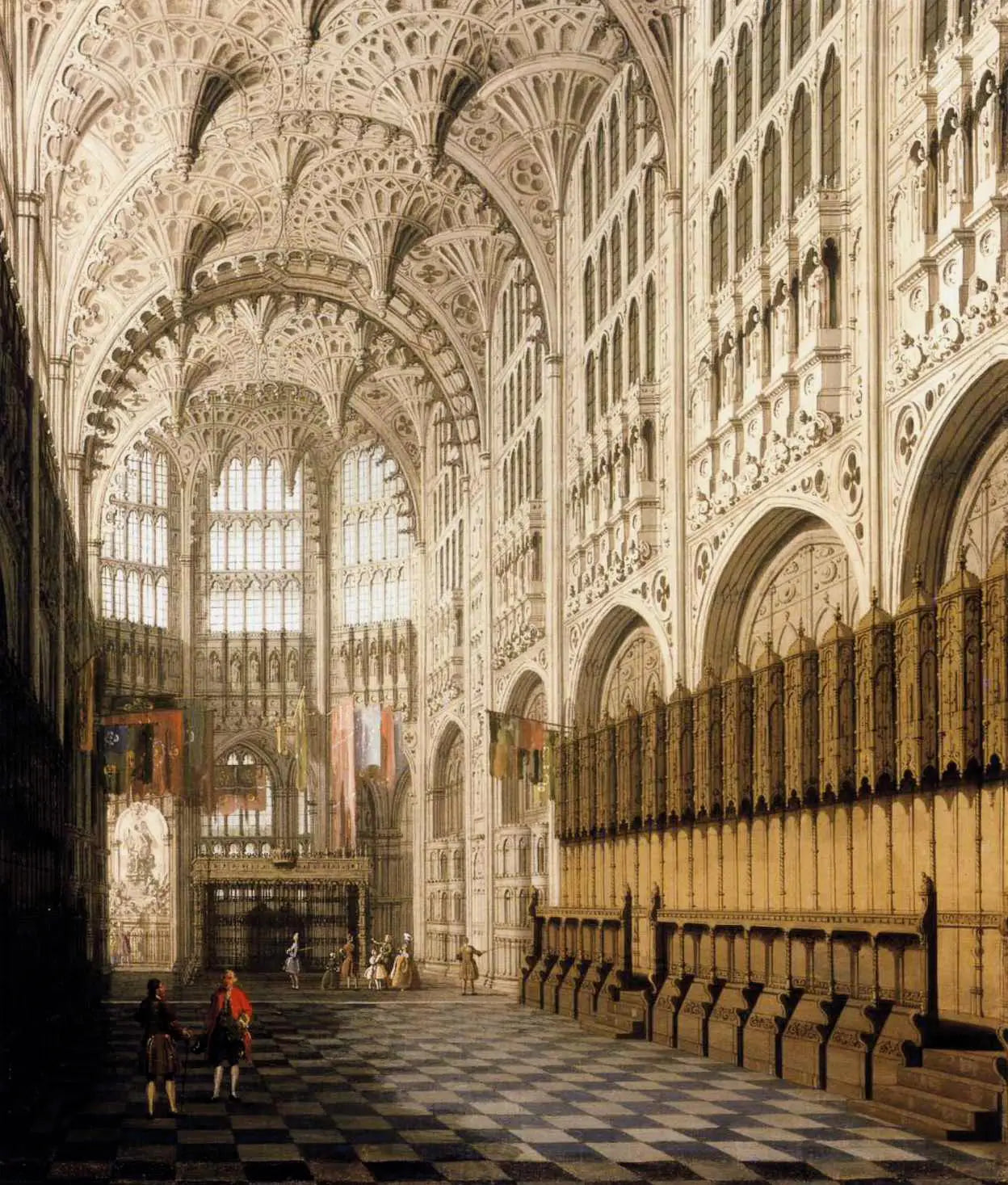 L’Intérieur de la chapelle d’Henri VII à l’abbaye de Westminster - Canaletto - Alpha Reproduction