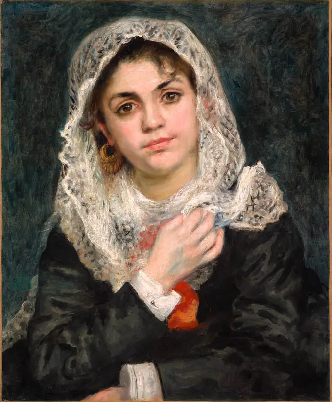 Lise in uno Scialle Bianco - Pierre-Auguste Renoir