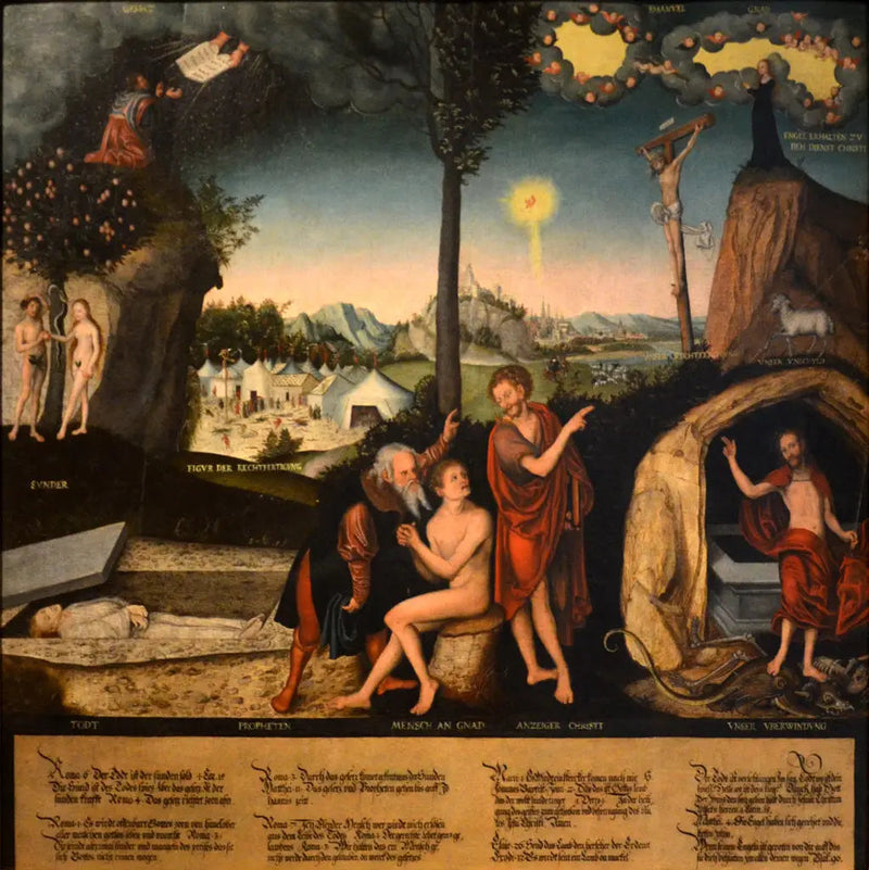 Legge e Vangelo - Lucas Cranach il Vecchio