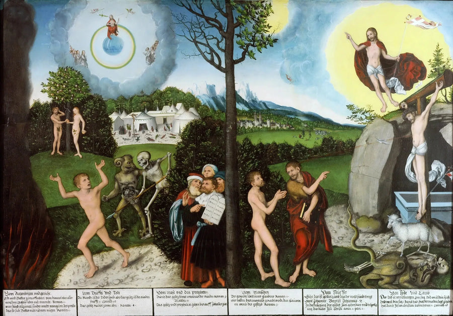 Legge e Vangelo - Lucas Cranach il Vecchio