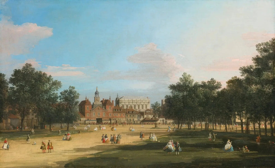 Londra : l'ancien bâtiment des Horse Guards et Banqueting Hall, depuis St James's Park - Canaletto