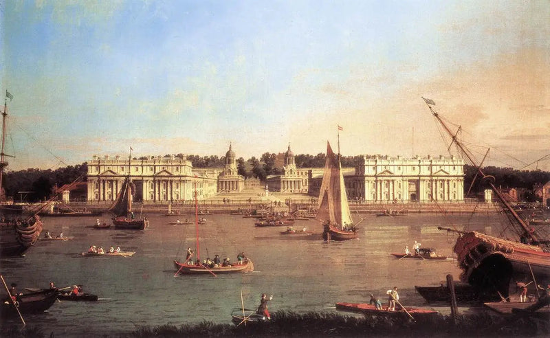 Londra : l'ospedale di Greenwich dalla riva nord del Tamigi - Canaletto