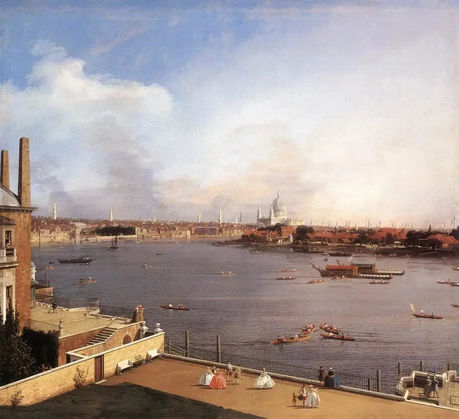 Londra : il Tamigi e la City di Londra da Richmond House - Canaletto
