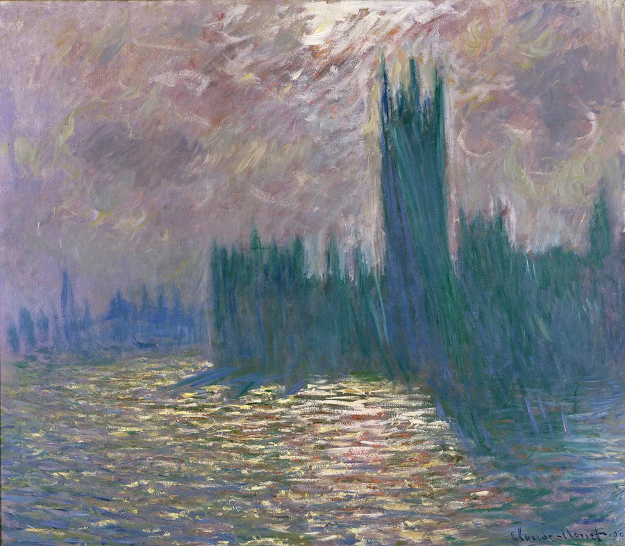 Londra, Il Parlamento, Riflessi sul Tamigi - Claude Monet