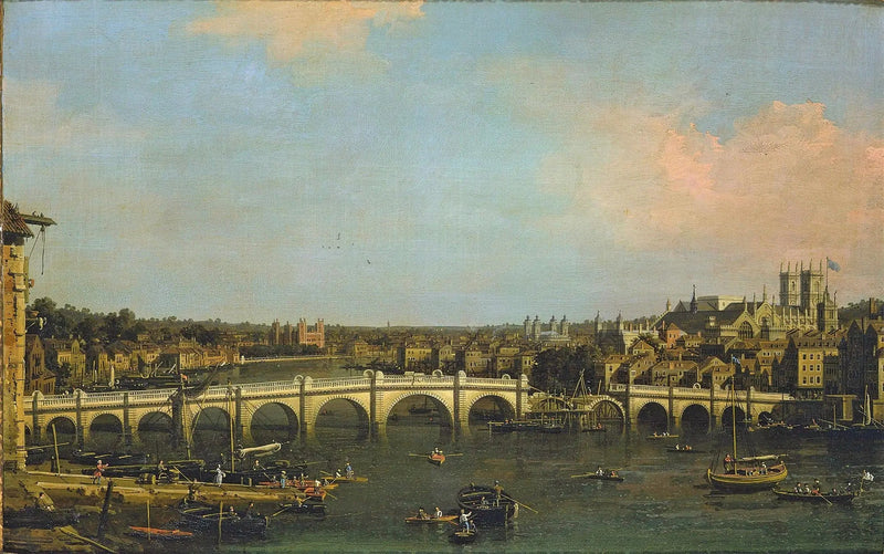 Londra : il ponte di Westminster in riparazione da nord - Canaletto