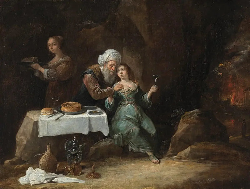 Lotto inebriato dalle sue figlie (Genesi 19:33) - David Teniers il Giovane