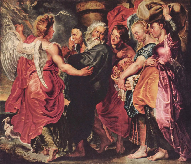 Lotto e la sua famiglia che fuggono da Sodoma - Peter Paul Rubens