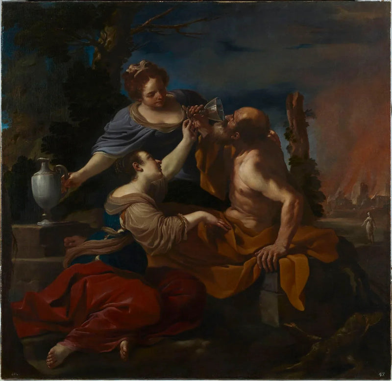 Lotto e sue figlie - Guercino