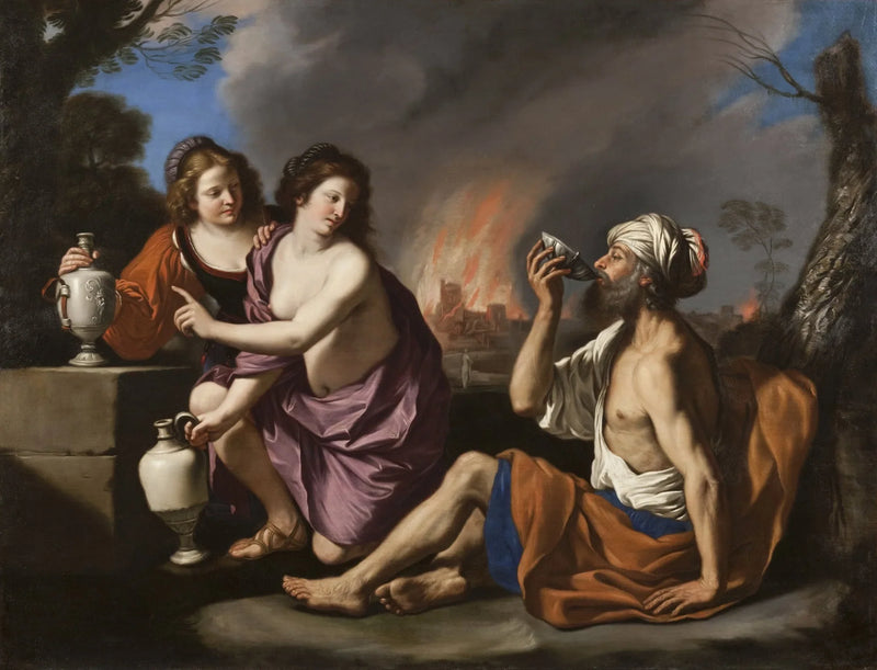 Lotto e sue figlie - Guercino