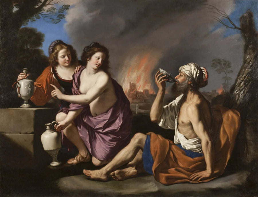 Lotto e sue figlie - Guercino