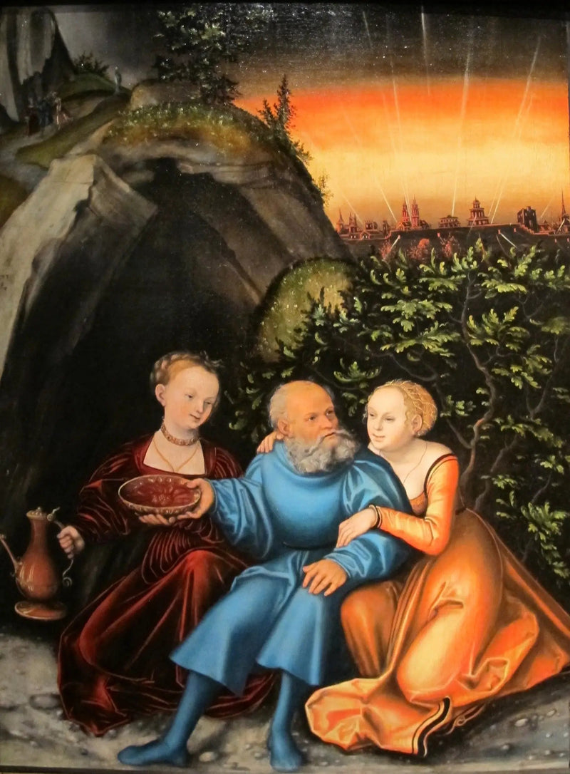 Lotto e sue figlie - Lucas Cranach il Vecchio