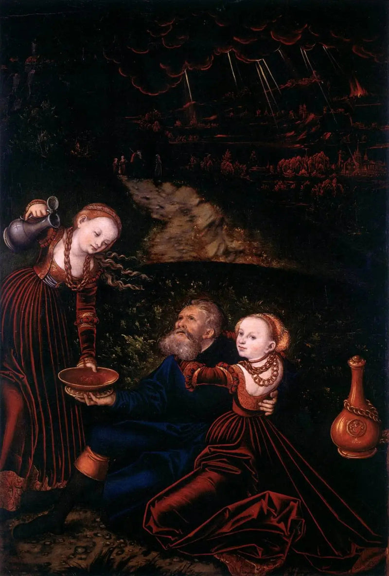 Lotto e sue figlie - Lucas Cranach il Vecchio