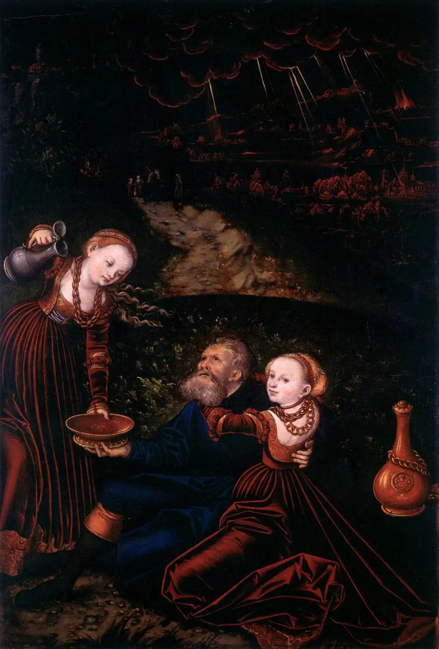 Lotto e sue figlie - Lucas Cranach il Vecchio