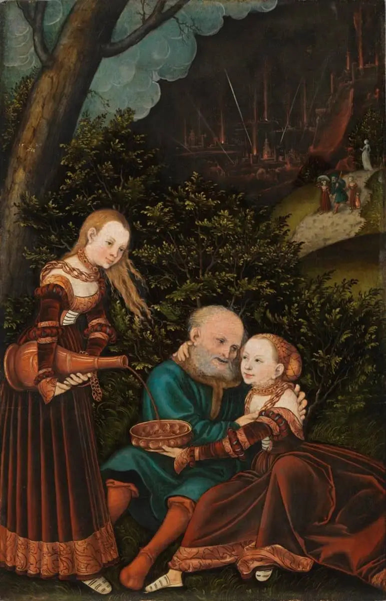 Lotto e sue figlie - Lucas Cranach il Vecchio