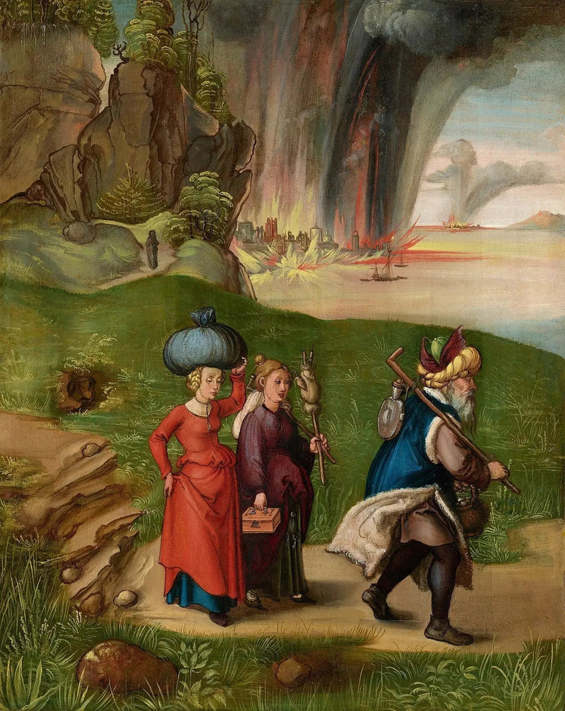 Lotto e le sue figlie [retro] - Albrecht Dürer