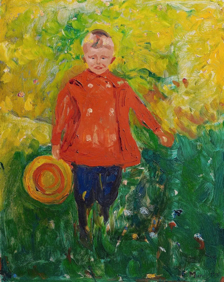 Lothar Linde con giacca rossa - Edvard Munch