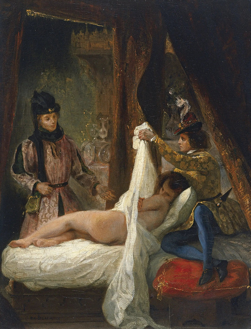 Luigi d'Orléans che mostra la sua amante - Eugène Delacroix