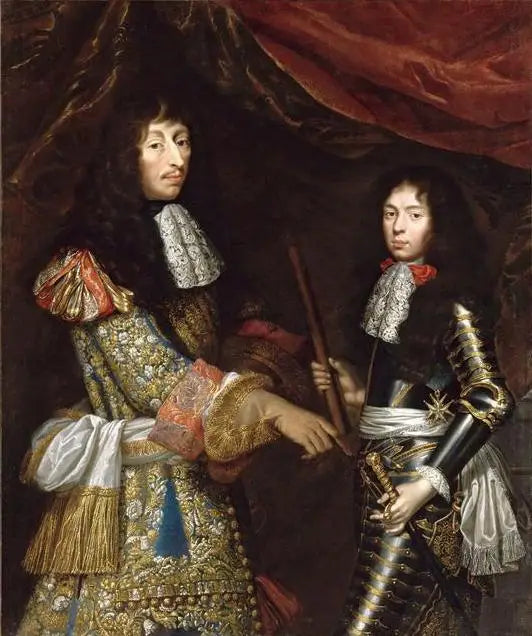 Louis II de Bourbon Condé e suo figlio Henri-Jules, duca d'Enghien - Pierre Mignard