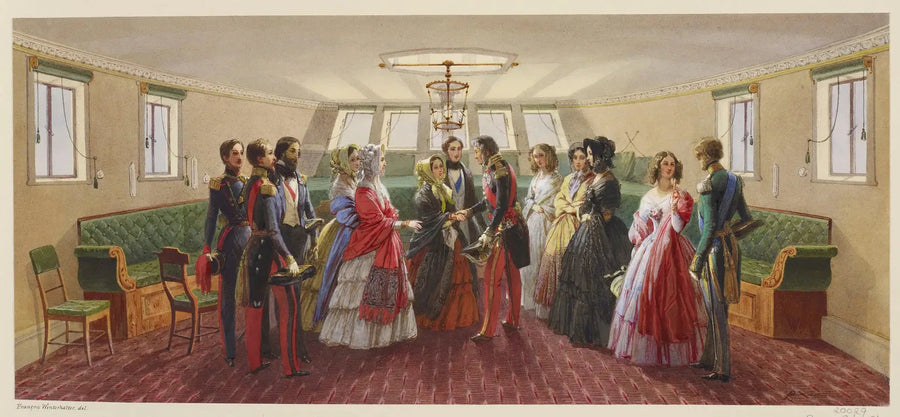 Louis-Philippe che prende congedo dalla regina Vittoria a bordo dello yacht reale - Franz Xaver Winterhalter