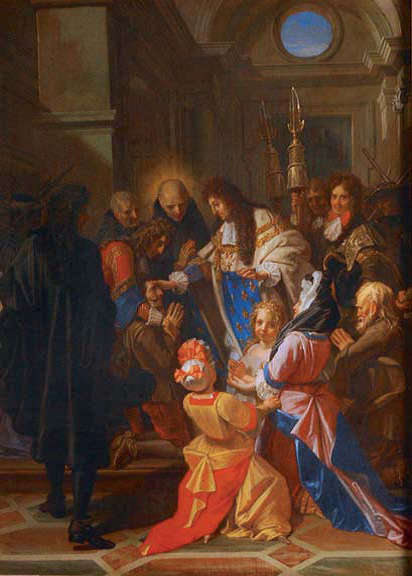 Louis XIV toccando i malati di scrofolosi - Jean-Baptiste Jouvenet