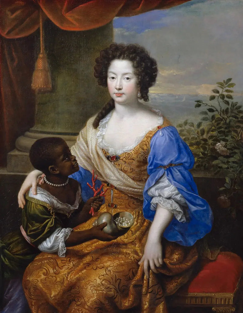 Louise de Kéroualle, duchesse de Portsmouth con una seguace sconosciuta - Pierre Mignard