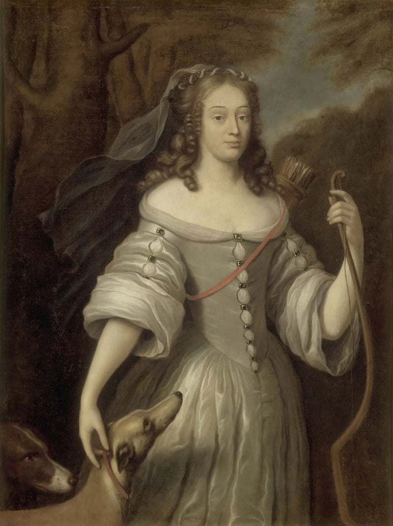 Louise-Françoise de la Baume-Le-Blanc (1644-1710), rappresentata in compagnia di Diana - Claude Lefèbvre