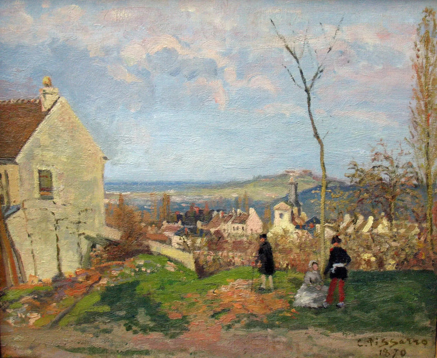 Louveciennes con il Monte Valerien sullo sfondo - Camille Pissarro