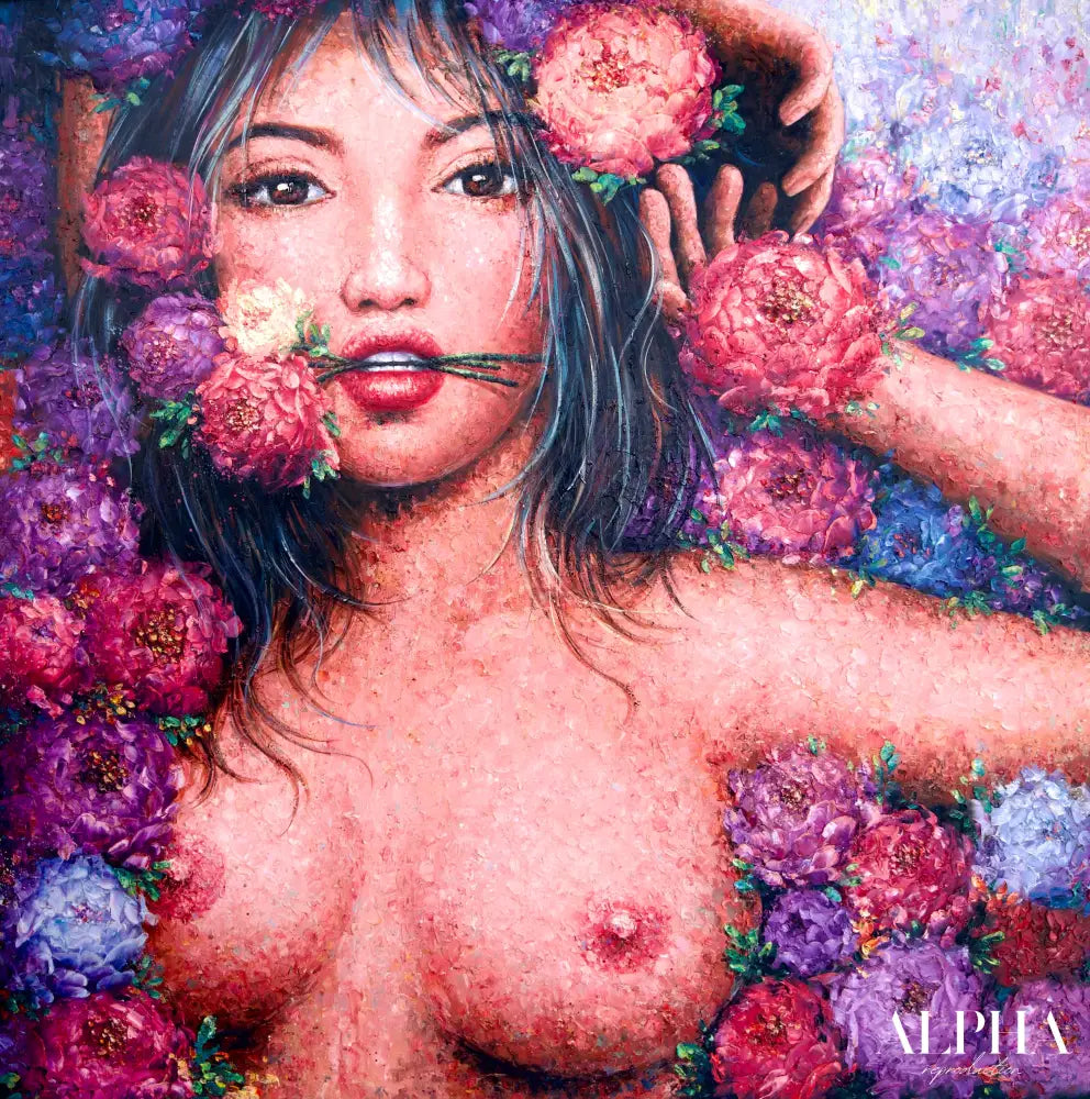 Love in Bloom – Kesorn | 200 x 200 cm Reproductions de tableaux à la peinture à l’huile