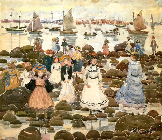 Low Tide, Beachmont - Maurice Prendergast - Reproductions de tableaux et peintures haut de gamme