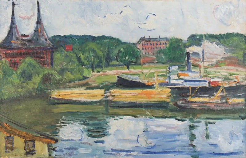 Lubecca con la Holstentor - Edvard Munch