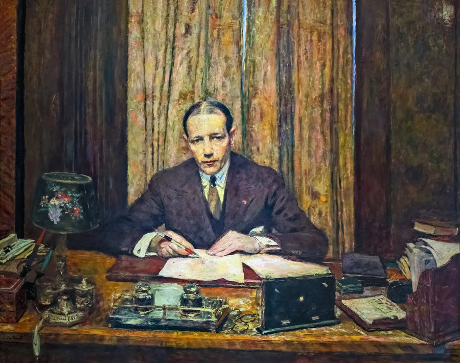 Lucien Rosengart alla sua scrivania - Édouard Vuillard