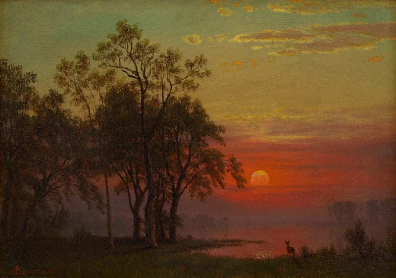 Bagliore della sera - Albert Bierstadt