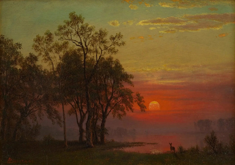 Bagliore della sera - Albert Bierstadt
