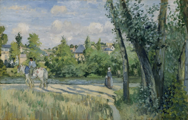 Luce del sole sulla strada, Pontoise - Camille Pissarro