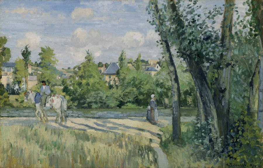Luce del sole sulla strada, Pontoise - Camille Pissarro