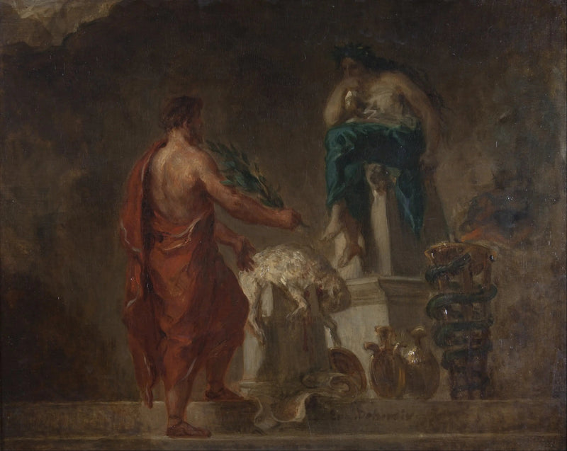 Licurgo consulta la Pizia - Eugène Delacroix