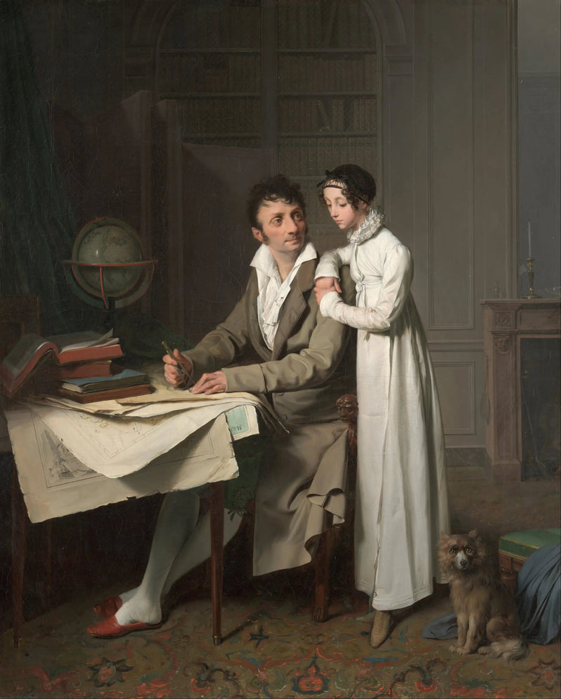M. G*** dando una lezione di geografia a sua figlia - Louis-Léopold Boilly