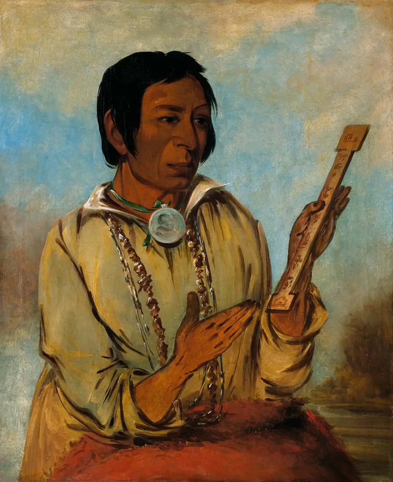 Ma-shée-na, corna di alce, un sous-chef - George Catlin