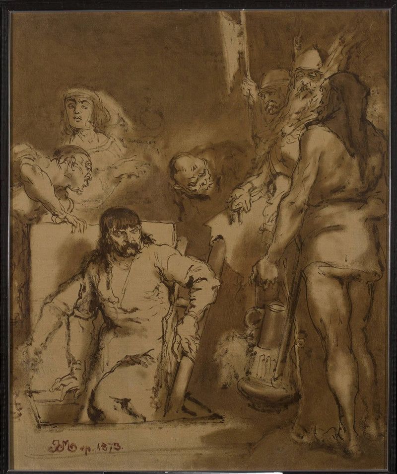 Maćko Borkowic, schizzo - Jan Matejko