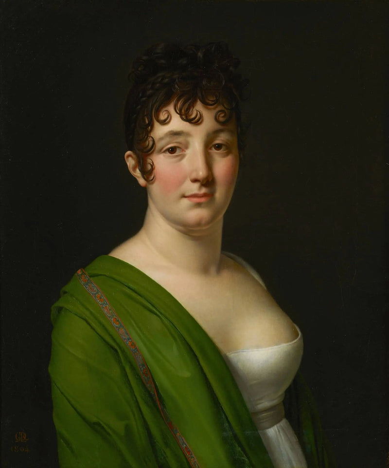 Madame Bocquet con scialle verde - Anne-Louis Girodet
