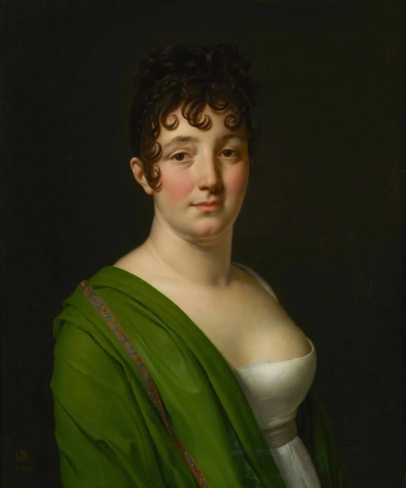 Madame Bocquet con scialle verde - Anne-Louis Girodet