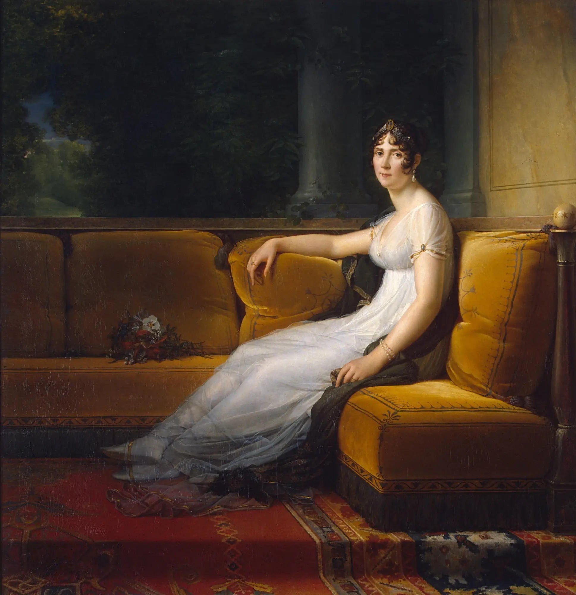 Madame Bonaparte dans son salon de Malmaison - François Gérard image 2 tableau peint à l’huile sur toile