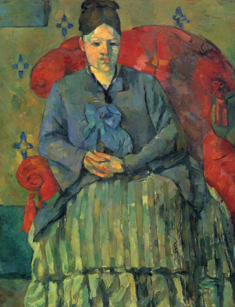Madame Cézanne con la gonna a righe - Paul Cézanne