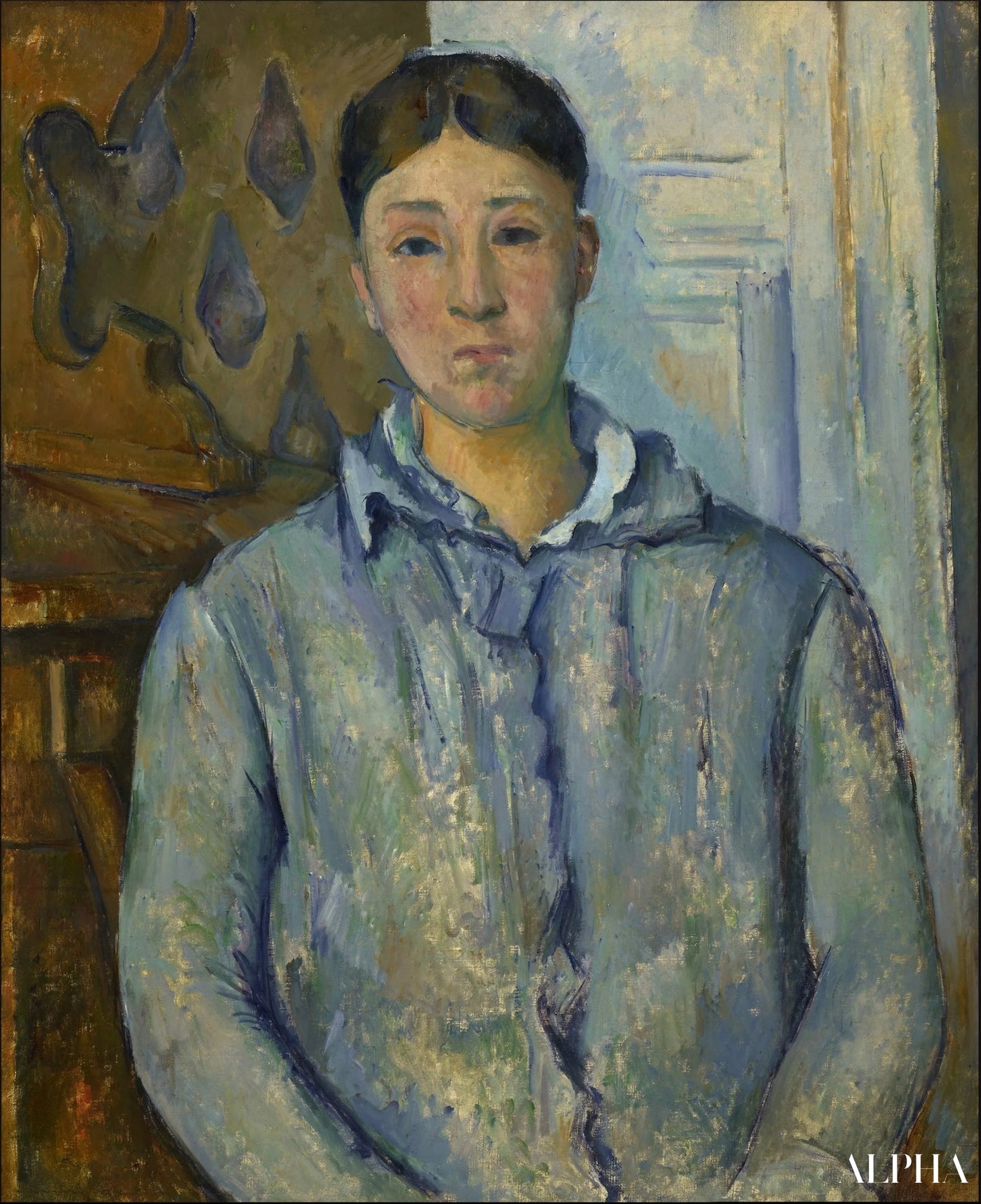 Madame Cézanne en bleu - Paul Cézanne - Reproductions de tableaux et peintures haut de gamme