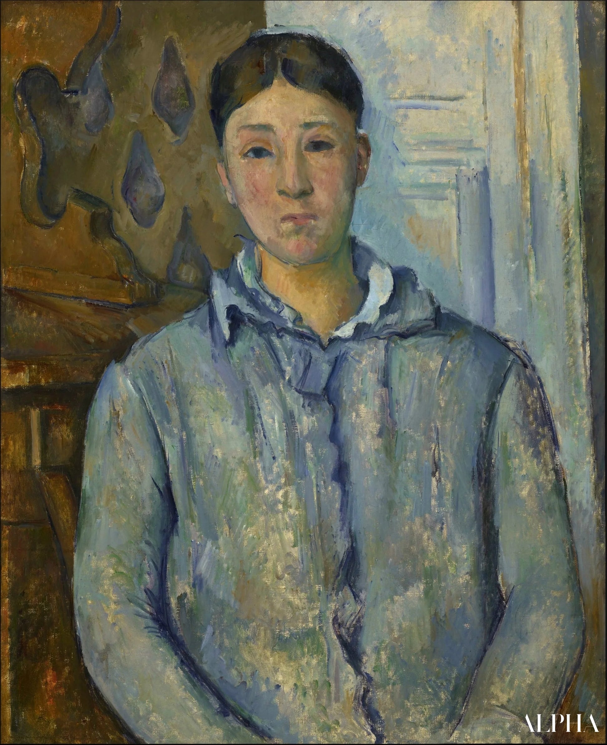 Madame Cézanne en bleu - Paul Cézanne - Reproductions de tableaux et peintures haut de gamme