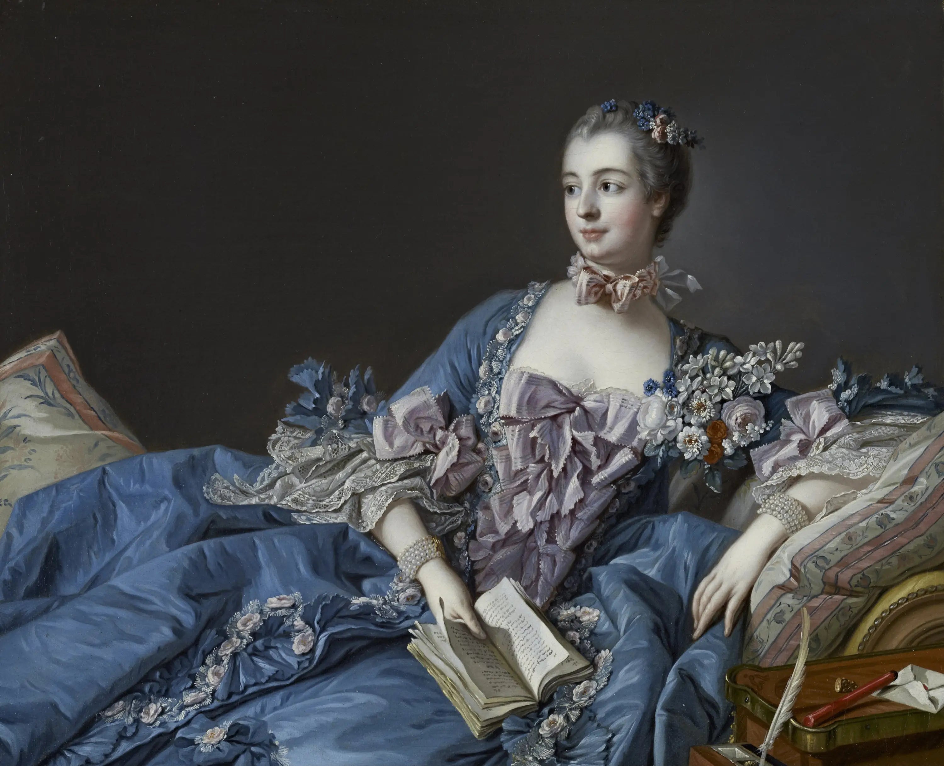 Madame de Pompadour - François Boucher image 1 copie de tableau peinte à la main