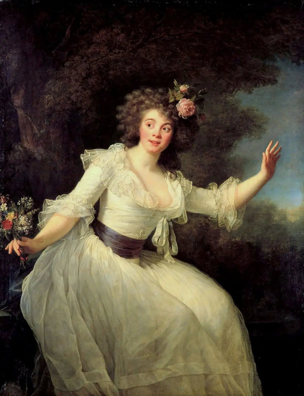 Madame Dugazon dans le rôle de « Nina » - Élisabeth Vigée Le Brun image 1 copie de tableau peinte à la main
