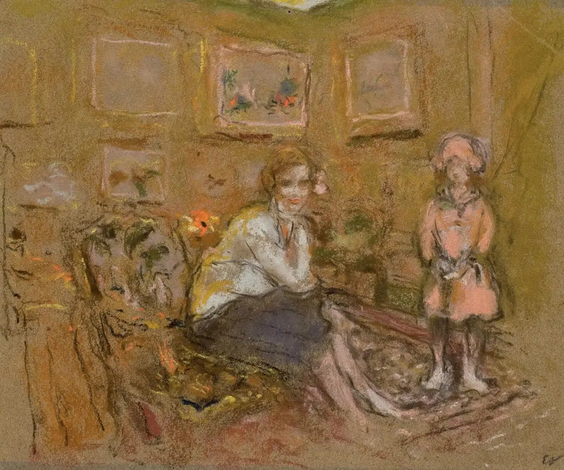 Madame Gaston Lévy e sua figlia - Édouard Vuillard