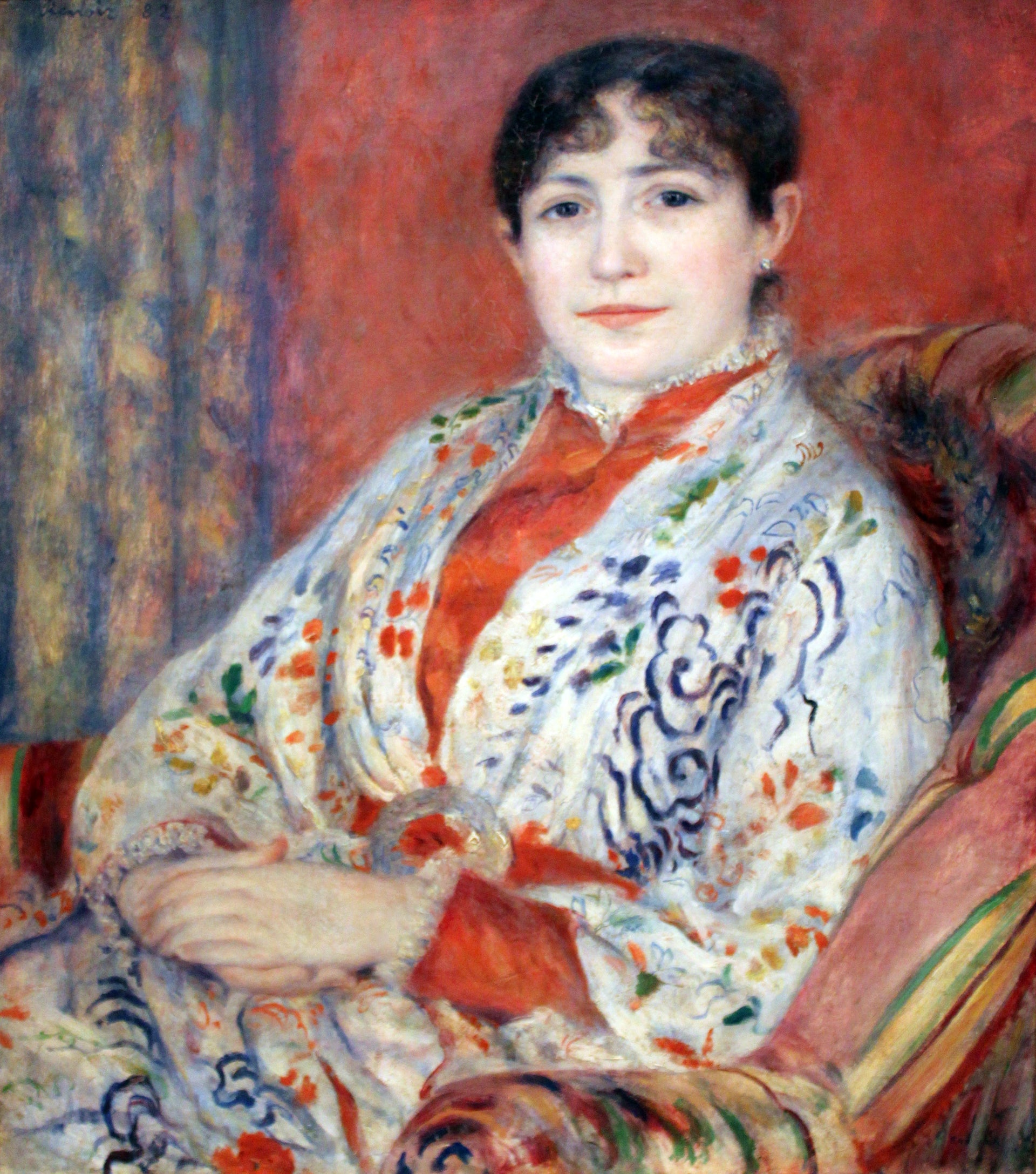 Madame Hériot, 1882, Pierre-Auguste Renoir – reproduction peinture à l’huile